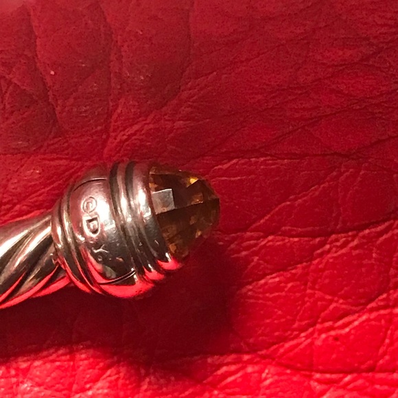 Auth. David Yurman 5mm 14k Citrine Cable Bangle - Picture 6 of 8